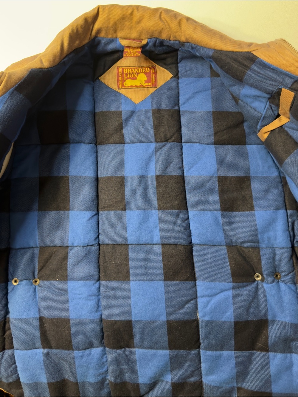 EUC Men's Branded Lion Brown Workwear Utility Vest Size Large (M) - Picture 6 of 7